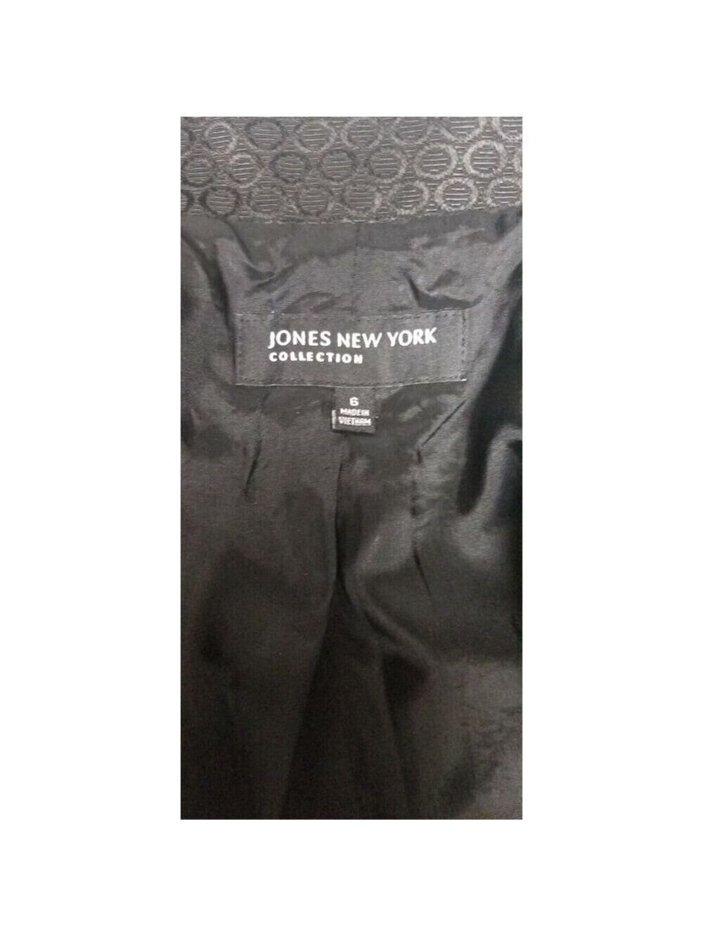 New York Jones York Collection Blazer Color Black Size 6 - Picture 8 of 9